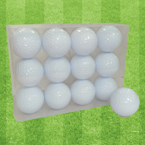 ゴルフボールオリジナル印刷 プリント専用白無地ボール １２球入 4デザインまで イラスト