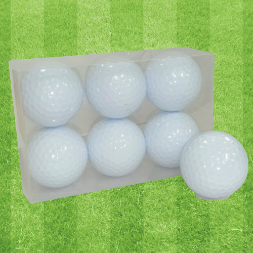 ゴルフボールオリジナル印刷 プリント専用白無地ボール ６球入 ４デザインまで イラスト